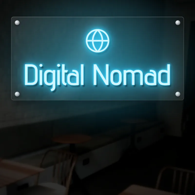 Digital Nomad Neon Sign
