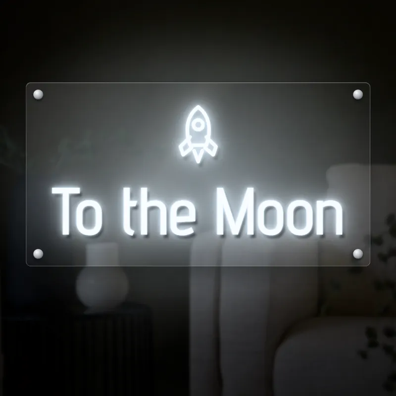 To the Moon Neon Sign